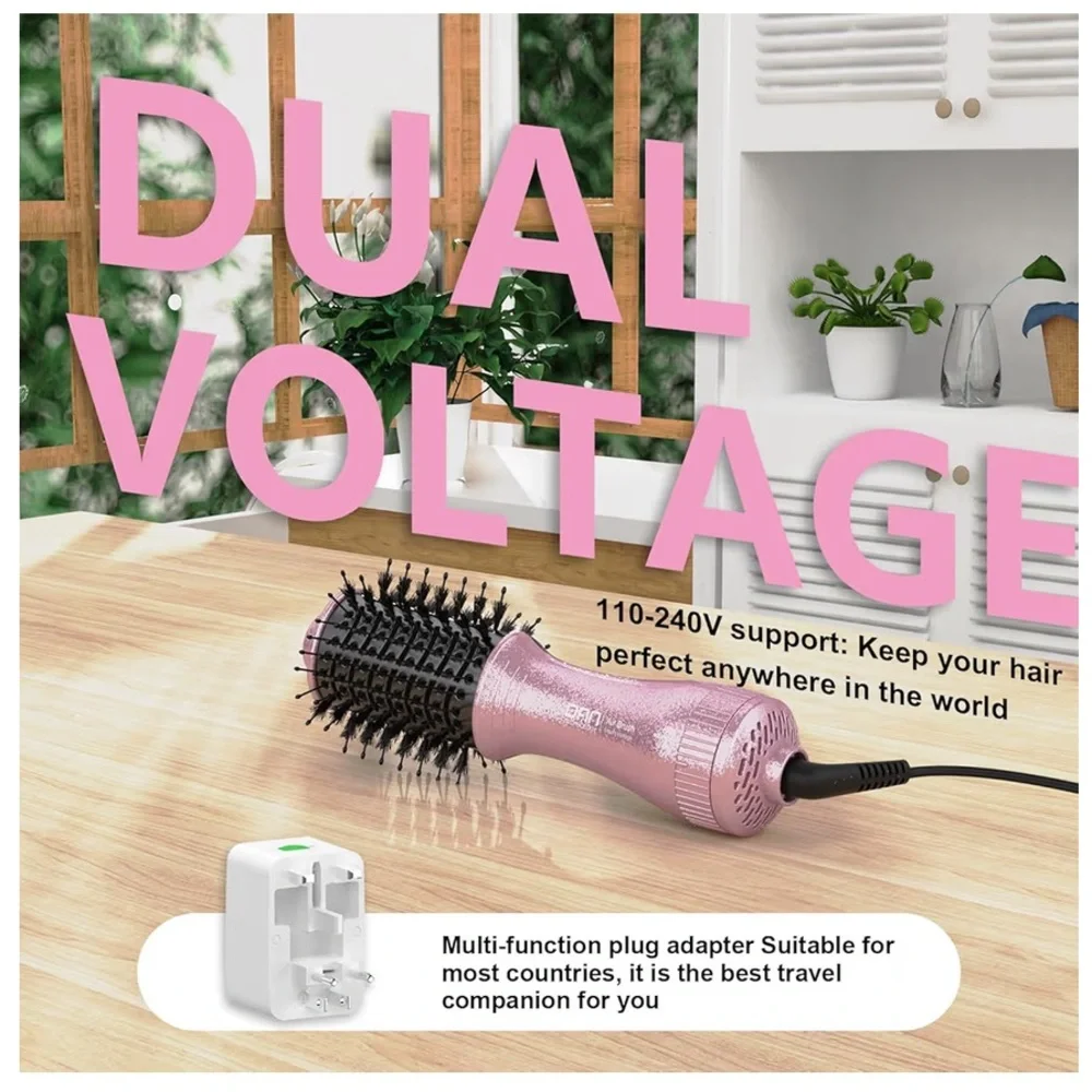 Pink 3-in-1 Hot Air Styling Brush for Women